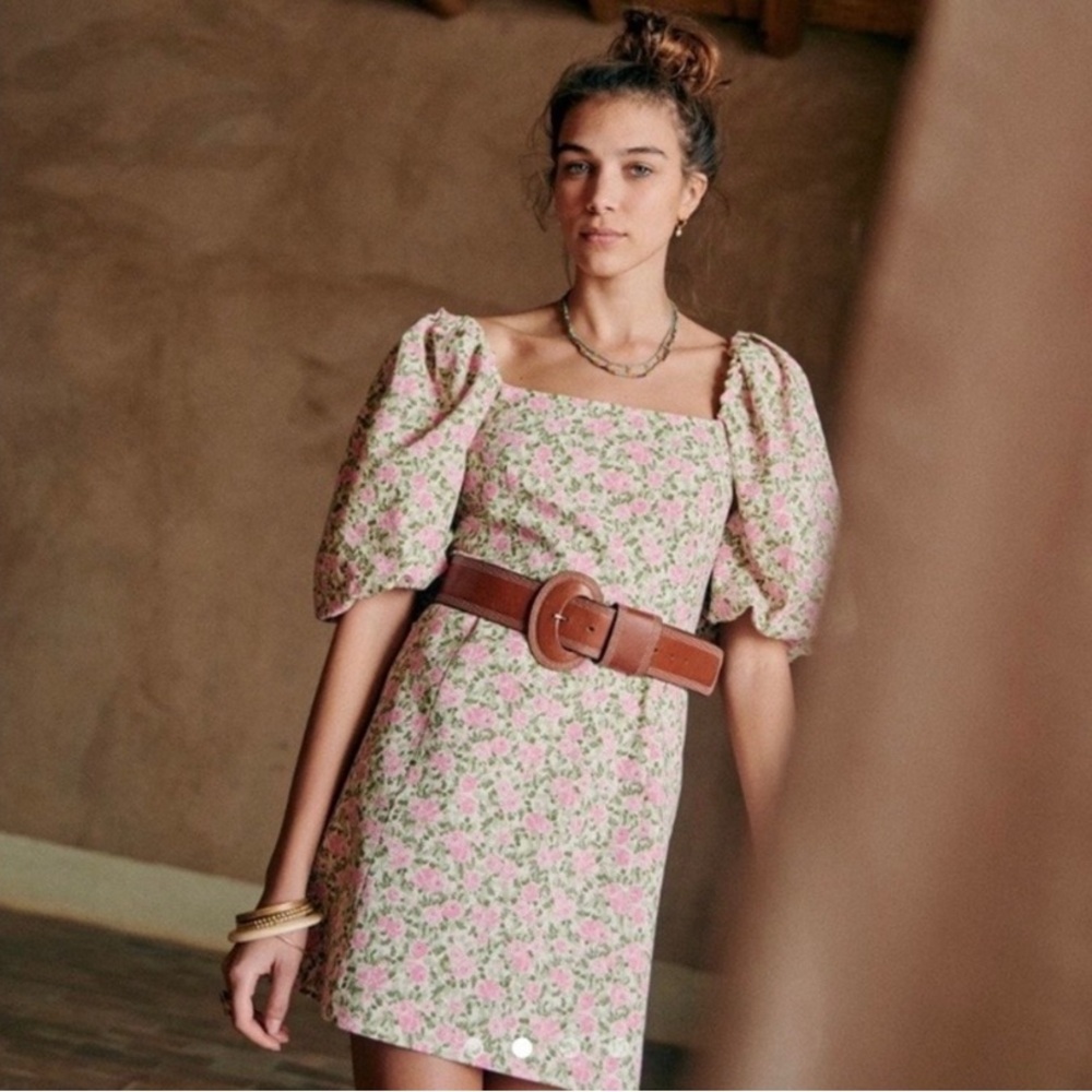 Sezane Alexandra Robe in Peonies - Picture 13 of 14